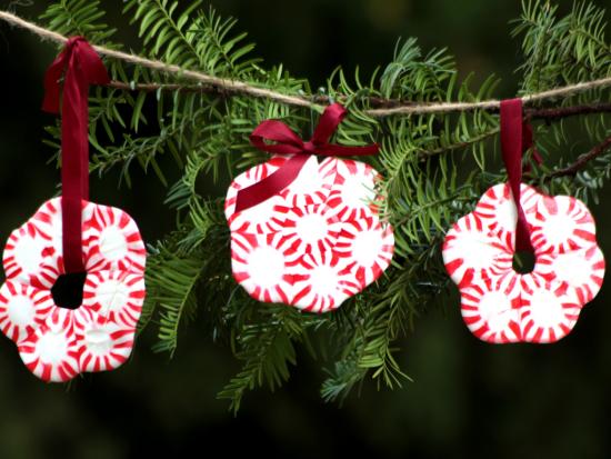 Peppermint Wreath Ornaments