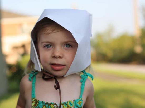 Simple Paper Pilgrim Bonnet