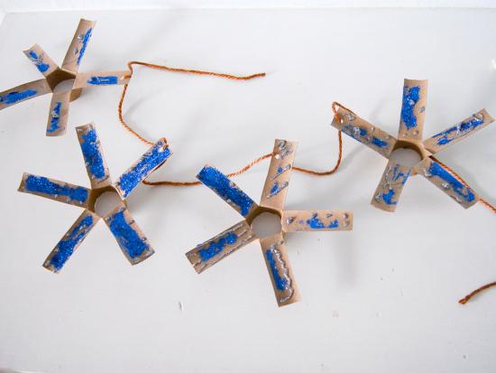 Cardboard Tube Star Garland