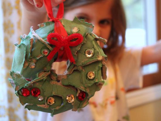 Egg Carton Mini Wreath