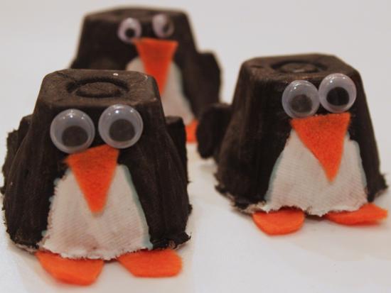 Egg Carton Penguin