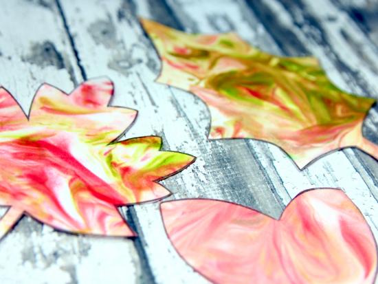 Marbled Fall Leaves