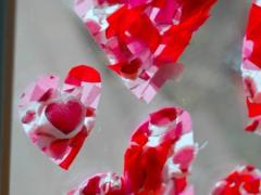 Tissue Paper Valentine Heart