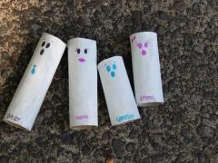 Paper Roll Ghost Family