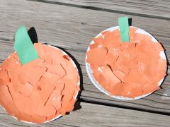 Rip and Glue Pumpkin Paper Craft