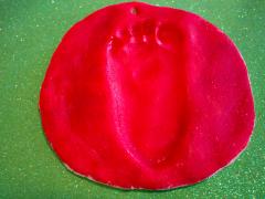Salt Dough Footprint Ornament