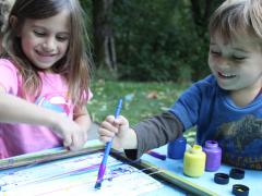 Rubber Band Splatter Painting