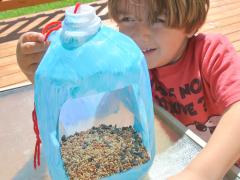 Milk Jug Bird Feeder