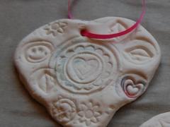 Clay Heart Valentine Pendants