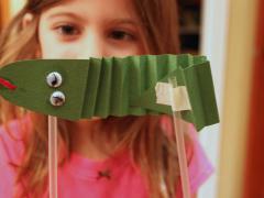 Snake Straw Puppet