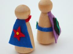 Superhero Wooden Peg Dolls