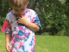 Red, White and Blue Tie Dye T-shirt