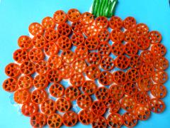 Glittered, Colored Pasta Pumpkins