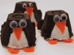 Egg Carton Penguin