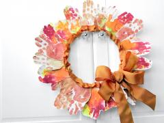 Leaf Handprint Wreath