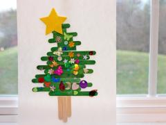 Popsicle Stick Christmas Tree