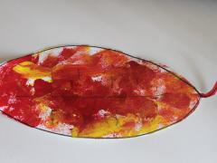 Sponge Painted Fall Leaves