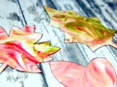 Marbled Fall Leaves