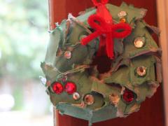 Egg Carton Mini Wreath