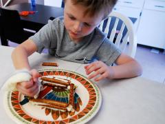 Pretzel Log Cabin