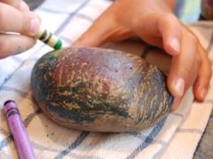 Rocks + Crayons = Paperweights