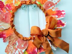 Leaf Handprint Wreath