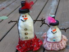 Snowman Milk Bottle