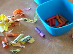 Leaf-Shaped Crayons