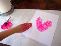 Handprint and Footprint Valentines