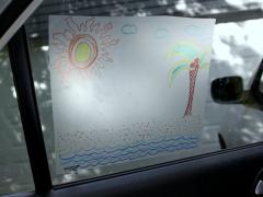 Car Window Sticker Scene