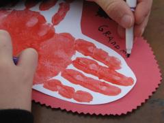 Handprint and Footprint Valentines