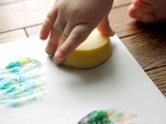 Stained Glass Apple Printing