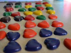Recycled Heart Crayons
