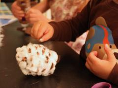 Pinecone Snow Owl