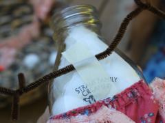 Snowman Milk Bottle