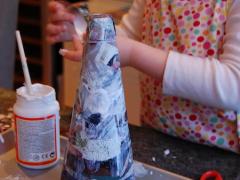Mod-Podge Magazine Christmas Trees