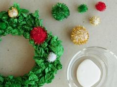 Tissue Paper Wreath