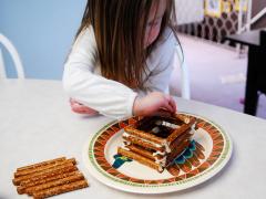 Pretzel Log Cabin