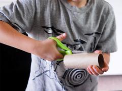 Cardboard Tube Star Garland