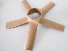 Cardboard Tube Star Garland